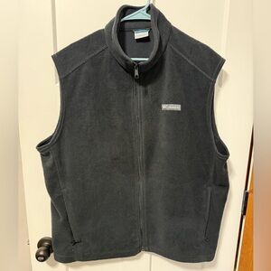 Columbia Black Fleece Vest with Logo